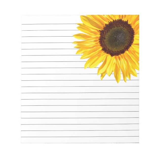 Bloc-note Tournesol jaune pâle (Devant)