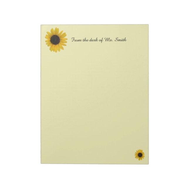 Bloc-note Tournesol personnalisé (Tourné)