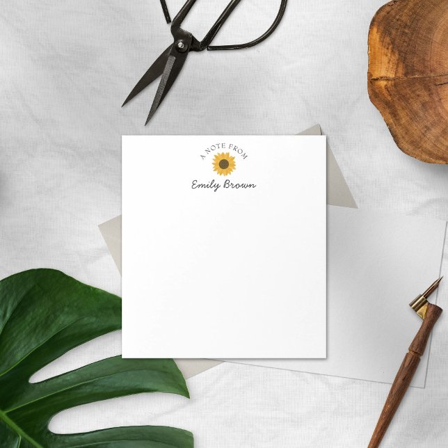 Bloc-note Tournesol Personnalisé Une Note De Notepads (Créateur téléchargé)