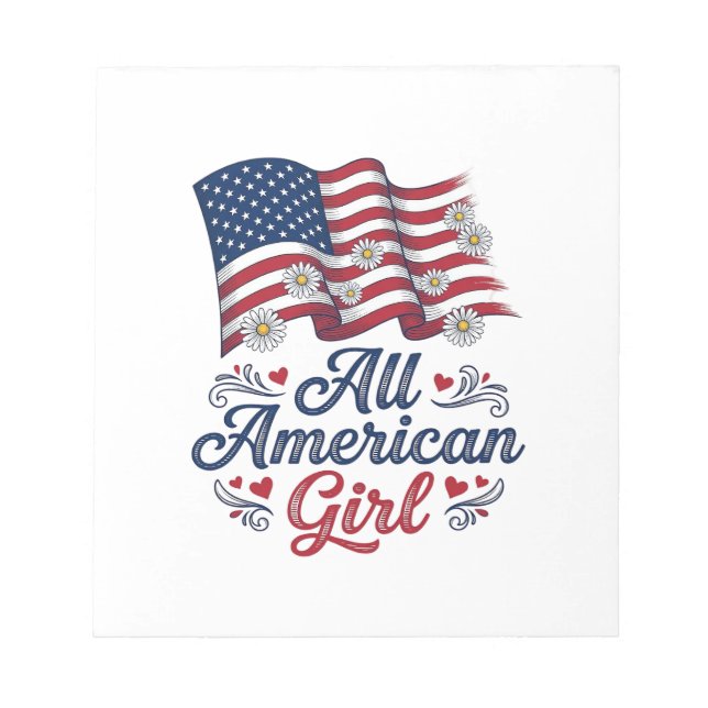 Bloc-note Tout design de chemise de drapeau de marguerite pa (Devant)