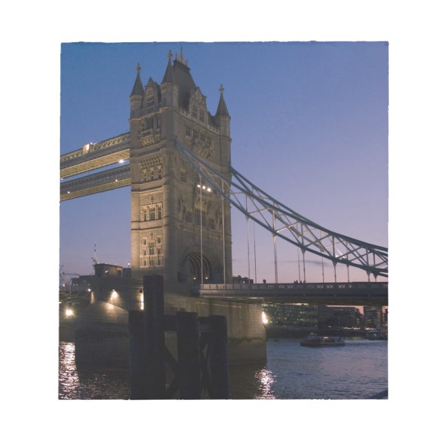 Bloc-note Tower Bridge Londres Angleterre Water Night City (Devant)