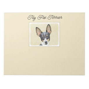 Bloc-note Toy Fox Terrier Peinture - Cute Original Chien Art
