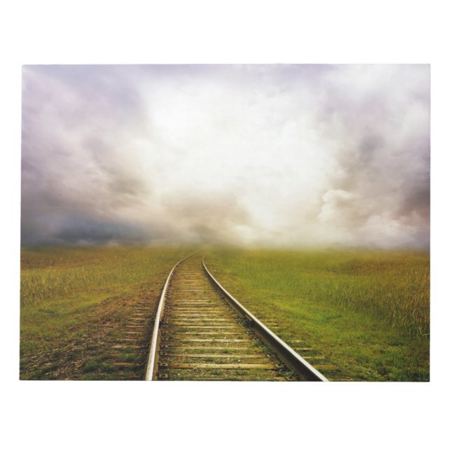 Bloc-note Traces ferroviaires Imaginaires dans un pré de l'a (Devant)