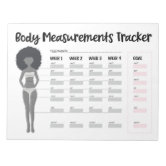 Bloc-note Body Measurements Tracker pour les hommes, 4 semai
