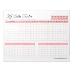 Bloc-note Tracker Habit