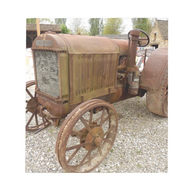 Bloc-note tracteur vintage rouillé (Devant)