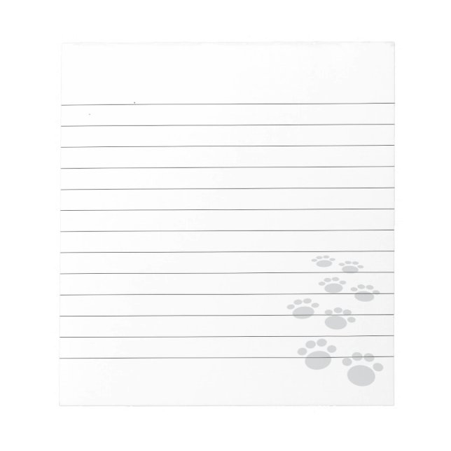 Bloc-note Trail Paw Paw Pet Cartoon Noir Cute (Devant)