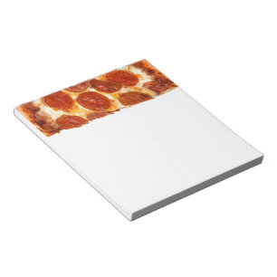 Bloc-note Tranche de pizza pepperoni classique de SlipperyJo