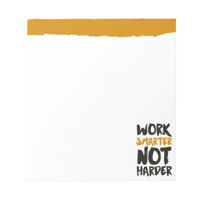 Bloc-note Travailler plus intelligent pas plus dur (Devant)