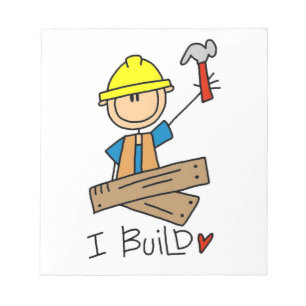 Bloc-note Travailleur du bâtiment I Construis des T-shirts e