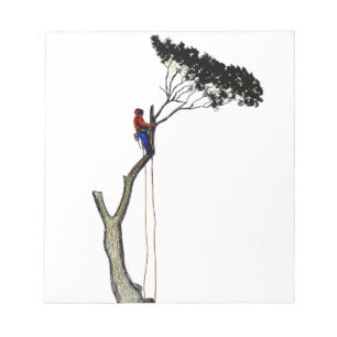 Bloc-note Tree Surgeon Arborist at work present Chainsaw Gif