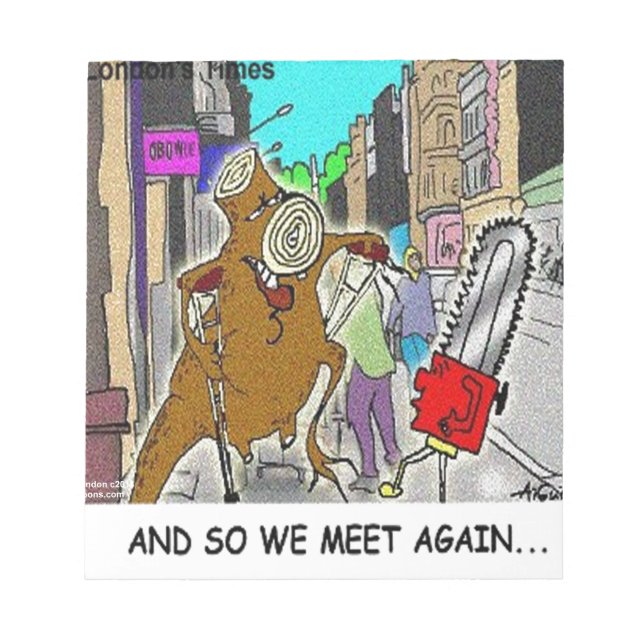 Bloc-note Treehugger Rick London Cartoon Funny Gifts (Devant)