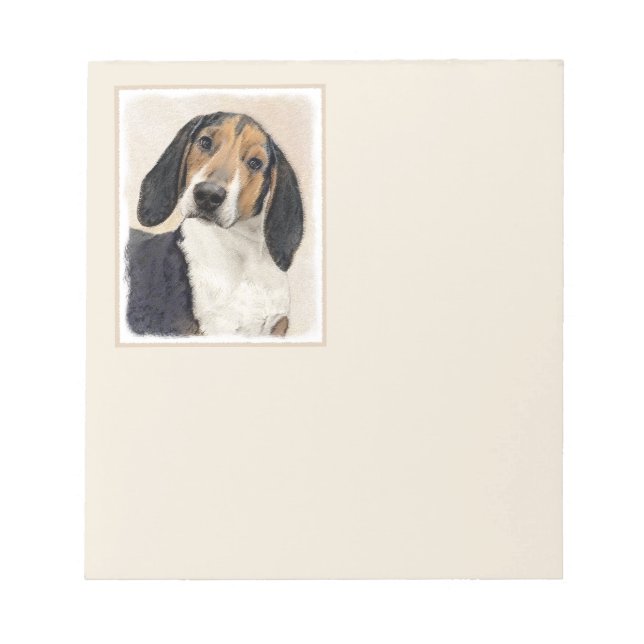 Bloc-note Treeing Walker Coonhound Peinture - Art original (Devant)