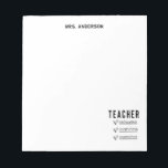 Bloc-note Trendy Teacher To Do List Inspirational<br><div class="desc">Stay inspired and on track with this trendy teacher to‑do list featuring three uplifting words, each marked with a sweet heart bullet. The modern layout leaves plenty of room for top priorities, reminders, and daily classroom tasks.</div>