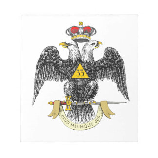 Bloc-note trente-troisième Noir écossais Eagle de rite de de