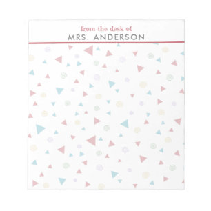 Bloc-note Triangle géométrique chic et persiennes