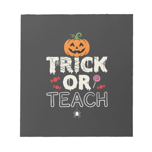 Bloc-note Trick or Teach Halloween Teacher Design (2)_1 (Devant)