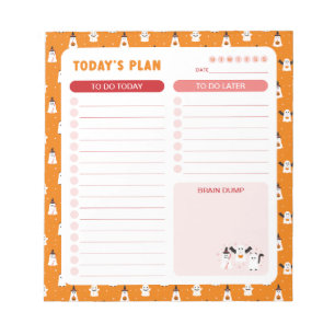 Bloc-note Trick ou traitement des fantômes Quotidien à faire