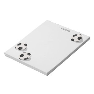 Bloc-note trois balles de football sports personnalisés