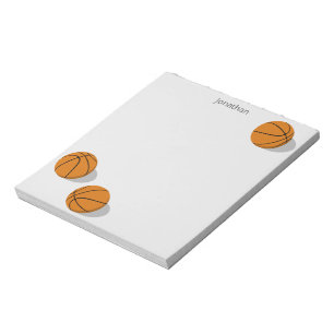 Bloc-note trois basket-ball garçons filles sport personnalis