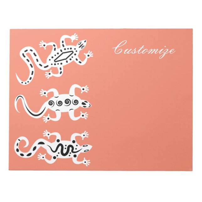 Bloc-note Trois lézards Thunder_Cove style sud-ouest  (Devant)