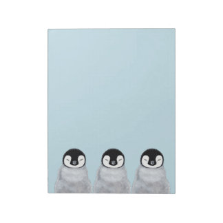 Bloc-note Trois pousses de pingouin dormant