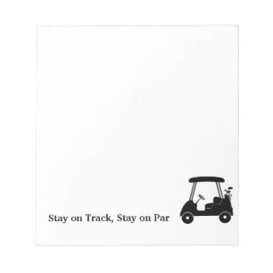 Bloc-note Trolley de golf Restez sur la bonne voie, restez d