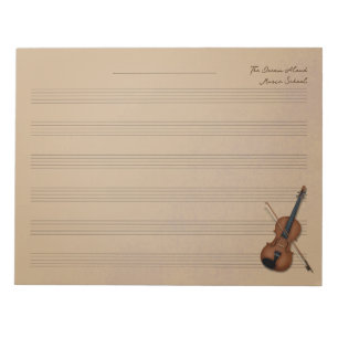 Bloc-note Trompe L'oel Violon & Bow Musique Papier manuscrit