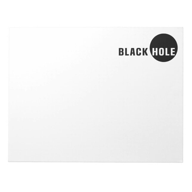Bloc-note Trou noir (Devant)
