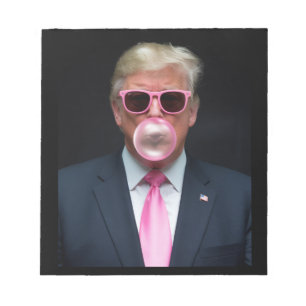 Bloc-note Trump Pink Bubble Gum Président 47 USA