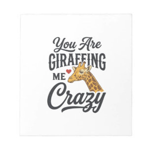 Bloc-note Tu me rends fou avec ta chemise drôle de girafe_1