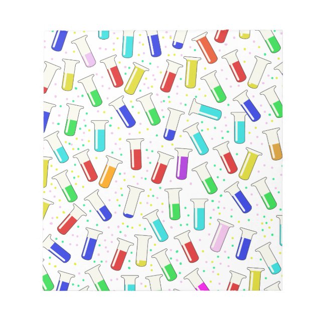 Bloc-note Tubes à essai en verre de dessin animé (Devant)