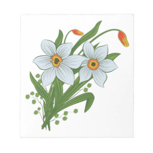 Bloc-note Tulipes et jonquilles Fleurs