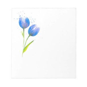 Bloc-note Tulipes violettes bleues