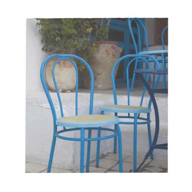 Bloc-note Tunisie, Sidi Bou Said, chaises de café (Devant)