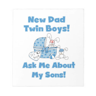 Bloc-note Twin Boys New Papa Cadeaux