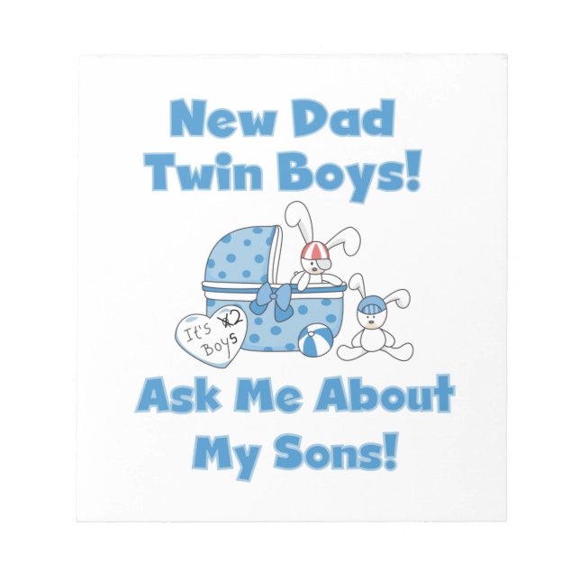 Bloc-note Twin Boys New Papa Cadeaux (Devant)