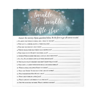 Bloc-note Twinkle Little Star   Jeu de douche bleu cuivre Tu