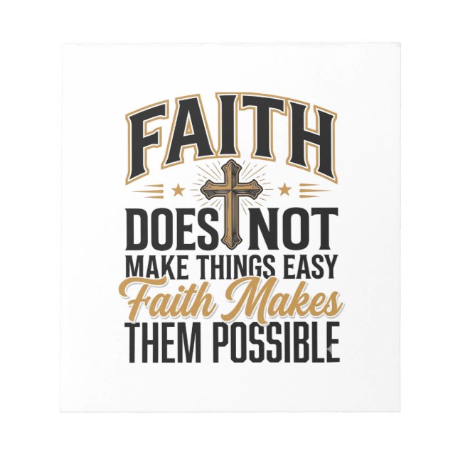 Bloc-note Typographie chrétienne Faith Makes Them Possible D (Devant)