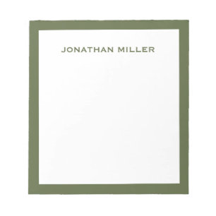 Bloc-note Typographie simple de la marine blanche