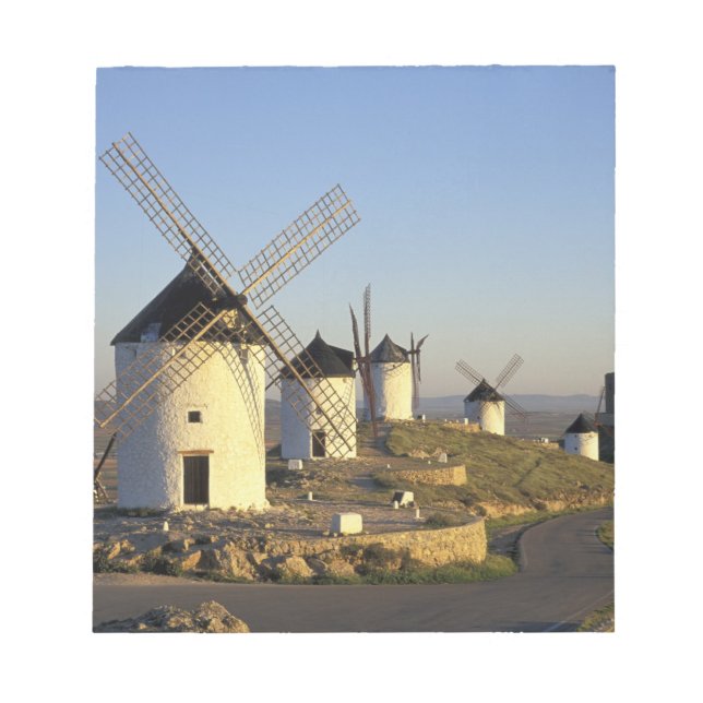 Bloc-note UE, Espagne, La Mancha, Consuegra. Moulins à vent  (Devant)