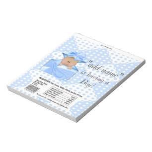 Bloc-note Un Baby shower Candy Bar Wrapper Party