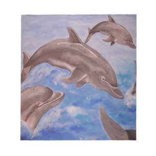 Bloc-note Un morceau de dauphins de saut