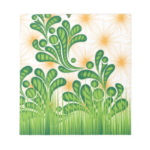 Bloc-note Un motif artistique vert et or représentant un arb