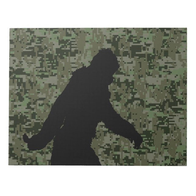 Bloc-note Un squatchin pour le camouflage numérique d'Olive (Devant)