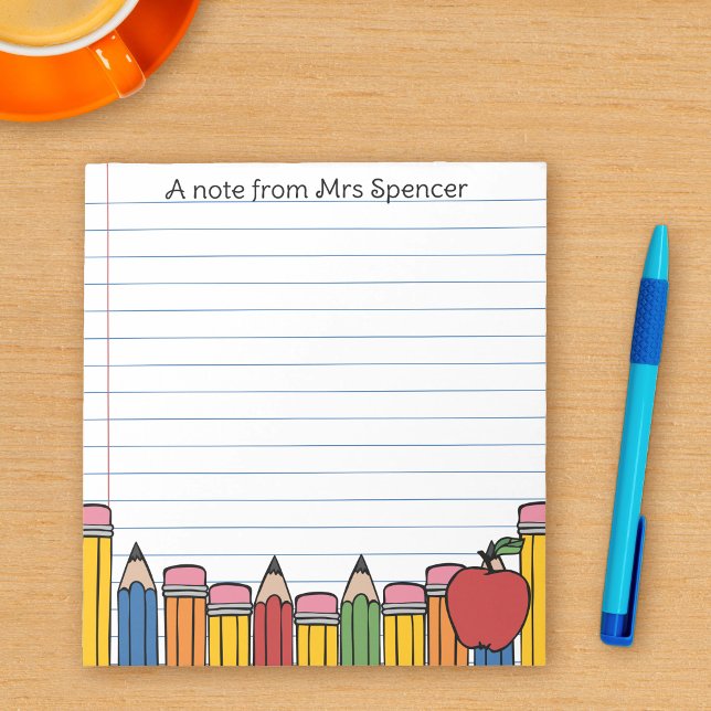 Bloc-note Une note de l'enseignant papier d'art scolaire à l (Créateur téléchargé)
