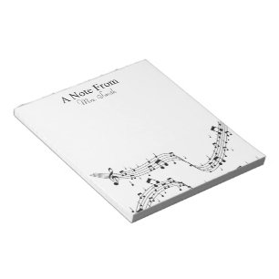 Bloc-note Une Note De Musique Note Musicien Motif Whimsical