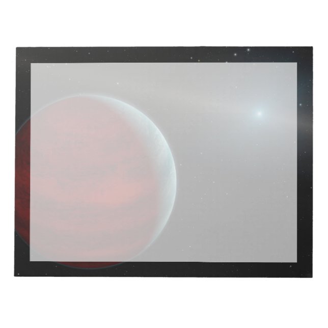 Bloc-note Une Planète Géante Au Gaz Autour D'Une Étoile Nain (Devant)