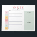 Bloc-note Une semaine colorée en un coup d'oeil<br><div class="desc">Une semaine colorée en un coup d'oeil Bloc-notes</div>