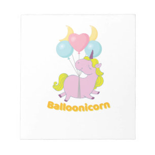 Bloc-note Unicorn Party Balloonicorn fête d'anniversaire
